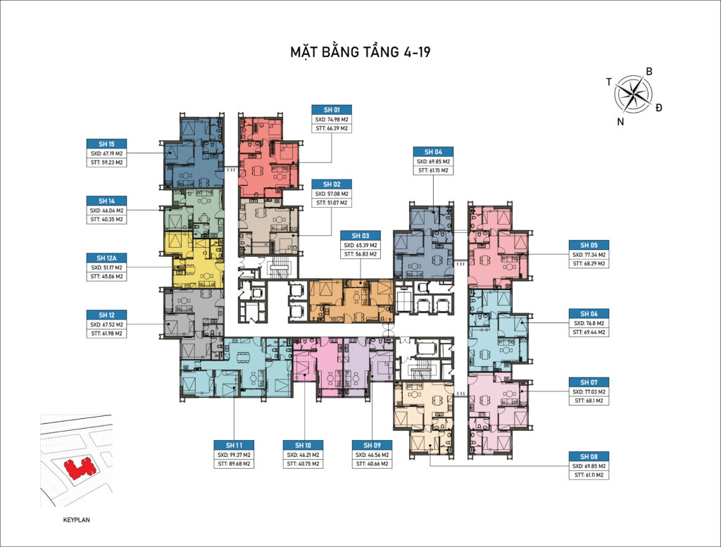 mặt bắng sông hồng diamond city