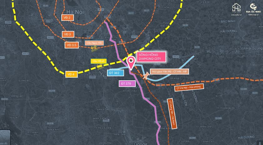 vị trí chung cư sông hồng diamond city